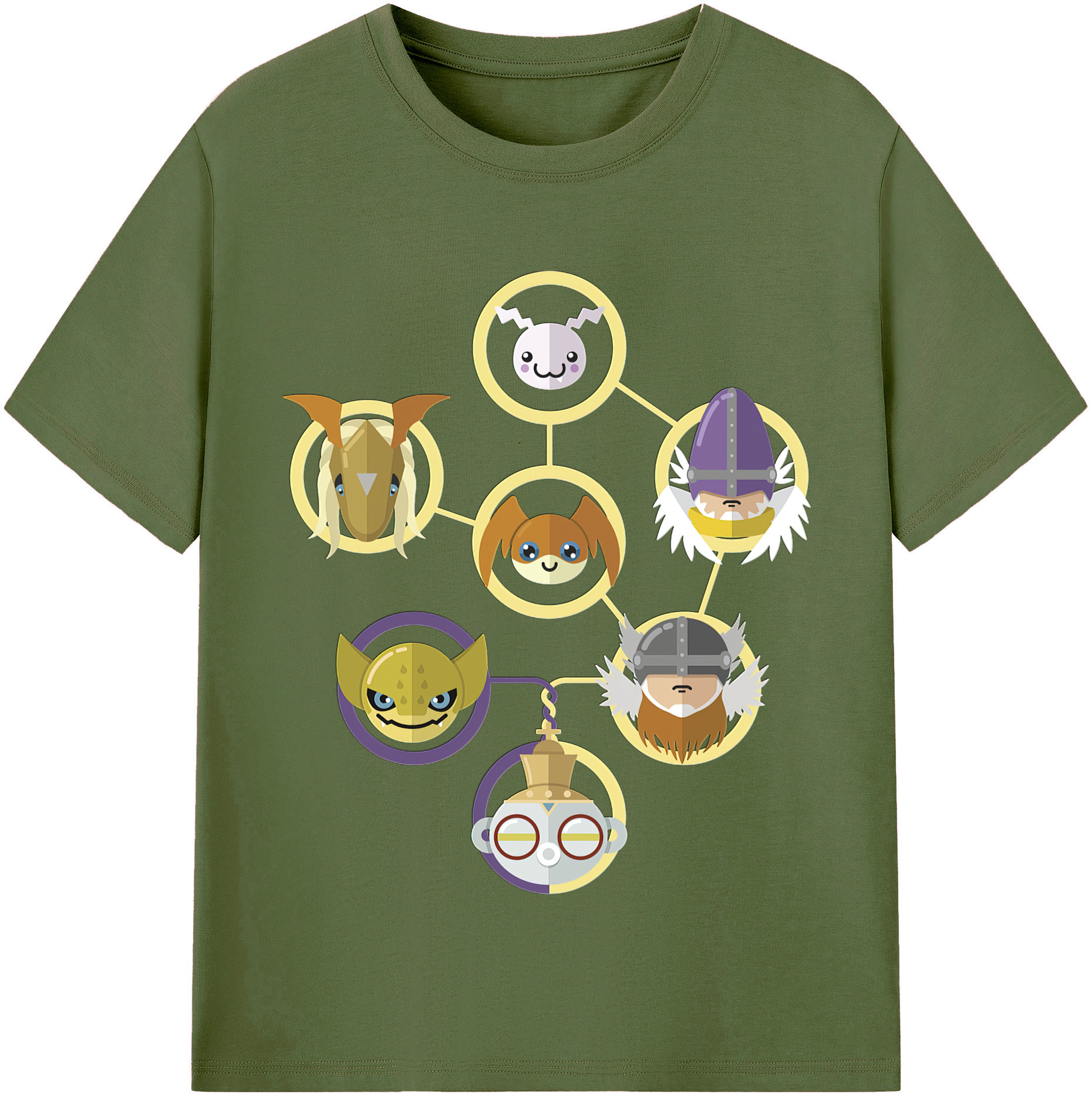（画像用） Digimon デジタルモンスター/デジモン 綿100％半袖Tシャツ（フロントプリント）